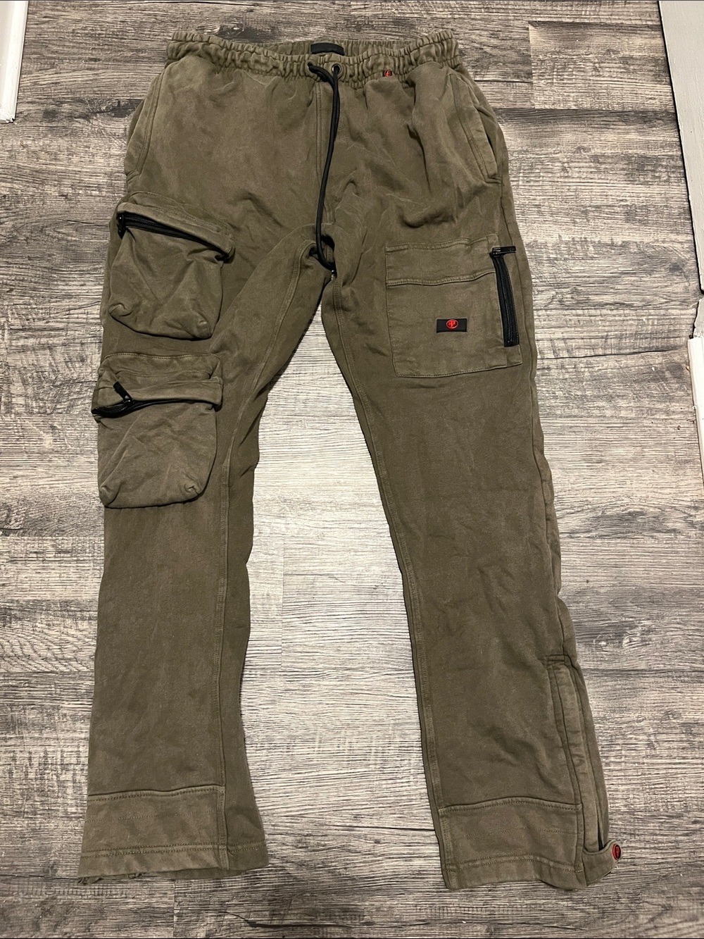 Men's Olive  Cargo sweatpants